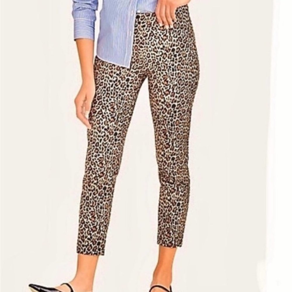 J. CREW brand Women’s size 4 Leopard Print Winnie Pant Ankle/Cropped Pants